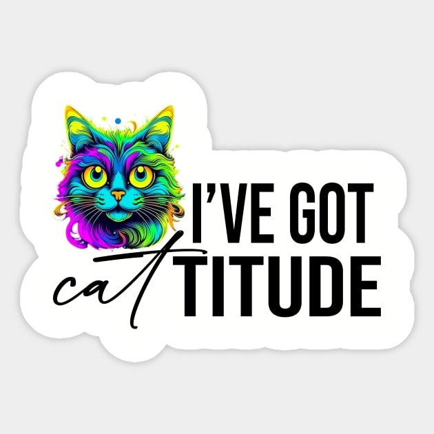 I've Got Cat Titude Sticker by Jo Palmer